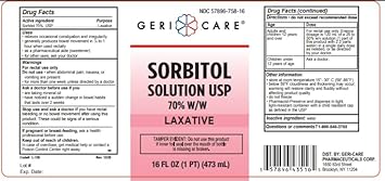 Gericare Sorbitol Liquid Laxative Solution Usp 70% W/W, 16 Fl Oz (Pack Of 1)