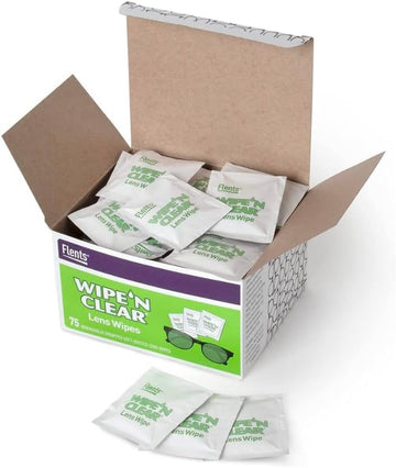 Flents Wipe'N Lens Wipes, Clear, 75 Count, Packaging May Vary