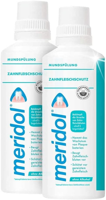 2X Meridol Mouth Rinse Gingival Barrier 400Ml - Without Alcohol