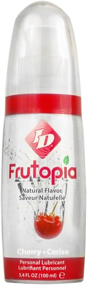 Id Frutopia Cherry Flavoured Lube & Sex Lubricant – 100Ml Pump Bottle – Sweet Flavoured Intimacy – Vegan Friendly, Sugar Free, Toy & Condom Safe
