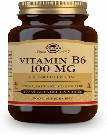 Solgar Vitamin B6 Vegetable Capsules, 100 Mg, 100 Count