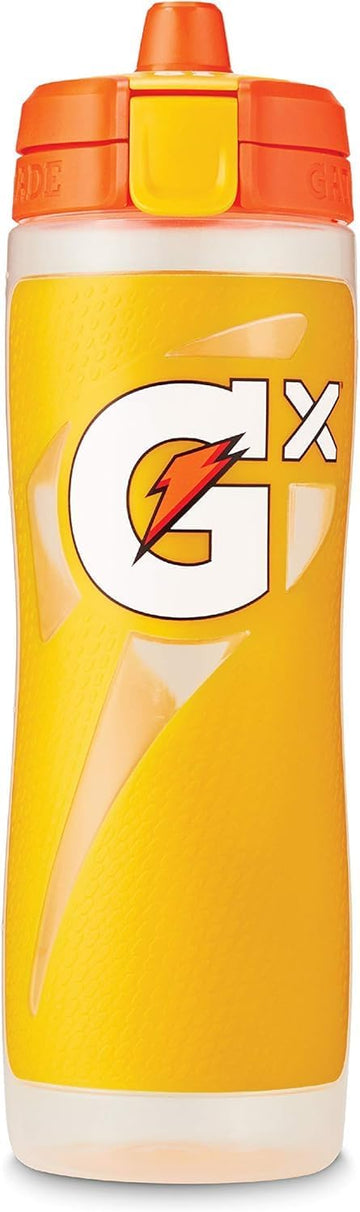 Gatorade Gx Hydration System, Non-Slip Gx Squeeze Bottles Neon Blue, 30 Oz