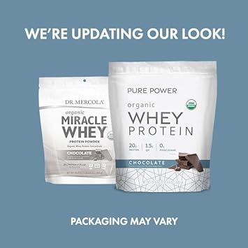 Dr. Mercola, Organic Miracle Whey Chocolate Protein Powder, 13.5 oz (3