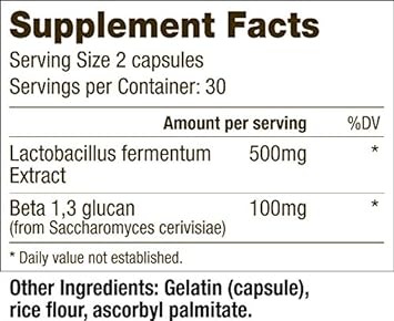 Aidan Products Imm-Kine Advanced Immune Support Supplement, Beta Glucans, Proprietary Immunostimulatory Postbiotic, 60 Capsules : Health & Household