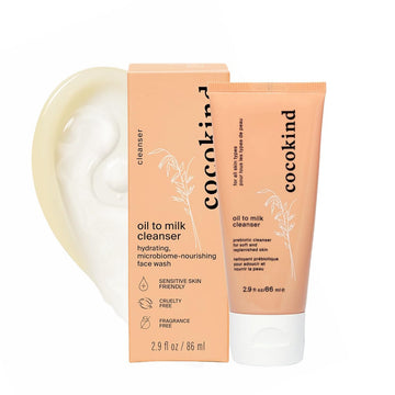 Cocokind Oil To Milk Face Wash, Oil Based Cleanser And Oil Makeup Remover - Cleansing Oil, Cleansing Milk And Cream Cleanser For Face