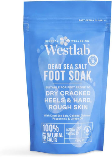 Westlab Dead Sea Foot Soak 450G - Dry Cracked Heels & Hard Rough Skin