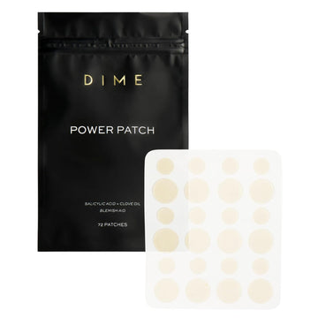 Dime Beauty Power Patch, 72 Count - Hydrocolloid Pimple Patches, Zit Spot And Blemish Aid With Salicylic Acid, Vitamin A, And Clove Oil
