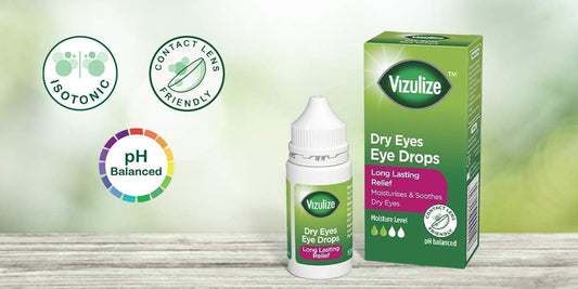Vizulize Dry Eyes Eye Drops 10Ml - Long Lasting Relief, Moisturizes & Soothes Dry Eyes