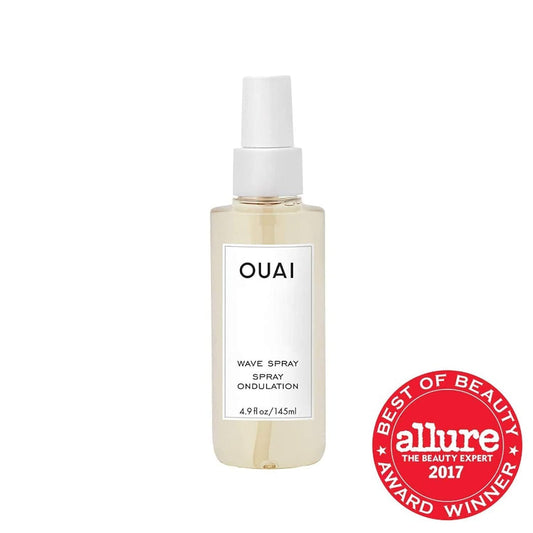 OUAI Leave-In Conditioner + Wave Spray Bundle - Hair Styling Products for Frizz Control, Volume, Texture, and Added Hair Shine - Paraben & Sulfate-Free Hair Care (2 Count, 4.7 Oz/4.9 Oz)