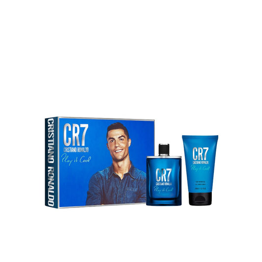 Cristiano Ronaldo Cr7 Play It Cool, 2 Pc - Fresh Aromatic Body Wash For Men - Fougere Fragrance - Perfumed Shower Gel And Edt Gift Set For Men