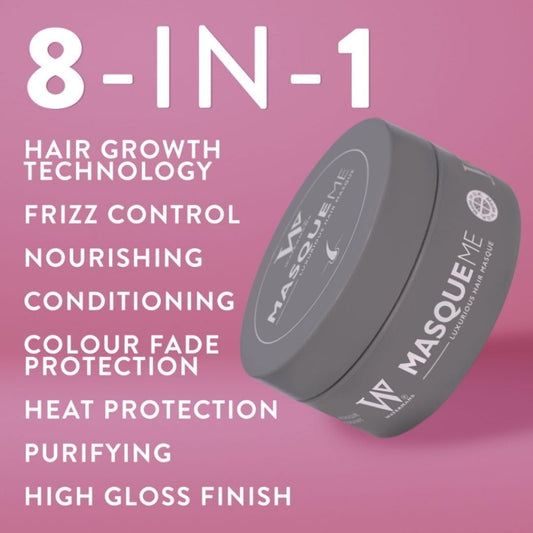 Watermans Hair Mask Growth Protein Treatment For Dry Damaged Hair, Frizzy, Broken Or Bleached Hair. Best Hydrating & Conditioning For Curly, Coloured. Vegan