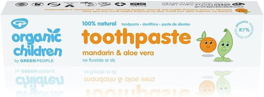 Green People Organic Children Mandarin And Aloe Vera Fluoride Toothpaste, 50 Ml | Natural And Organic Toothpaste