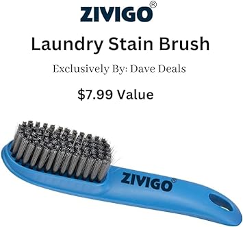 2 Oxi, Clean® Max Force Spray, Laundry Stain Remover, 12 Ounce, Bundle With Zivigo Laundry Stain Brush For Scrubbing Out Tough Stains