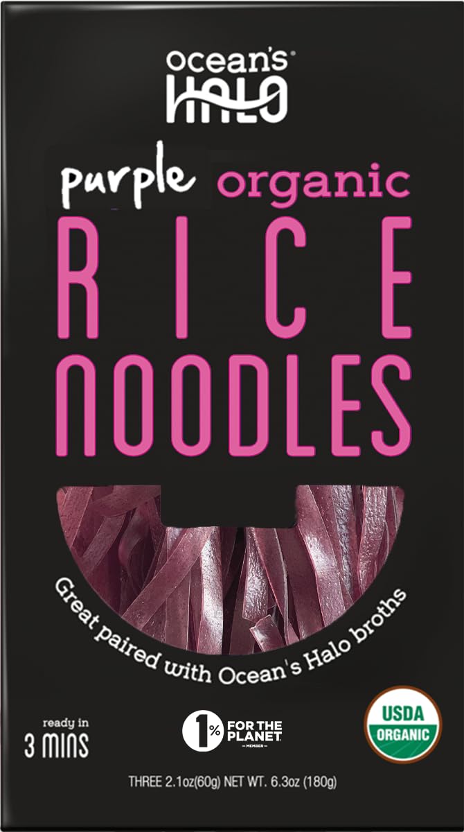 Ocean'S Halo Purple Rice Noodles, Organic, Vegan, Gluten-Free Ingredients, 6.3 Oz : Grocery & Gourmet Food
