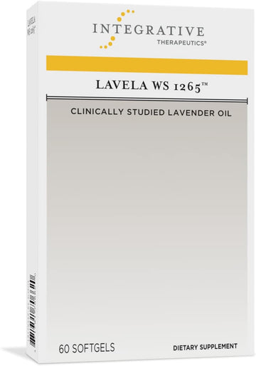 Integrative Therapeutics β Lavela Ws 1265 - Clinically Studied Lavender Essential Oil Supplement - Calms Nervousness* - Reduces Stress* - 60 Softgels