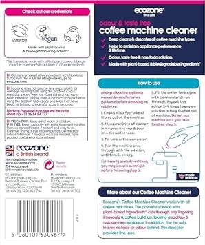 Ecozone Coffee Machine Cleaner & Descaler 500Ml