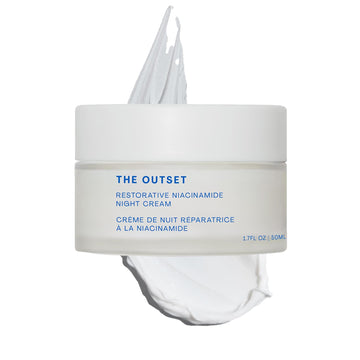 The Outset Restorative Niacinimide And Bakuchiol Night Cream - Gentle Fragrance Free Anti-Aging Moisturizer - Wrinkle Reducing - Clean, Vegan, Gluten Free - All Skin Types, Sensitive Skin - 1.7 Fl Oz