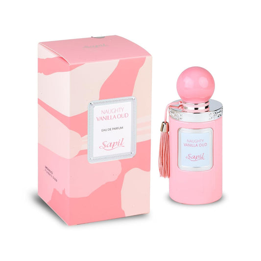 Sapil Naughty Vanilla Oud Eau De Parfum For Women – Long-Lasting Sweet Vanilla & Caramel Perfume With Musk, Amber & Oud – Luxury Arabic Gourmand Fragrance – 3.38 Oz