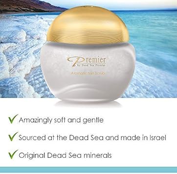 Premier Dead Sea Aromatic Salt Scrub, Body Scrub, Bath Salts Infused With Essential Oils, Jojoba Oil, Vitamin E Oil, Exfoliates And Moisturizes Smooth Soft Skin Hands, Feet & Body Exotic Scent 10.5Oz