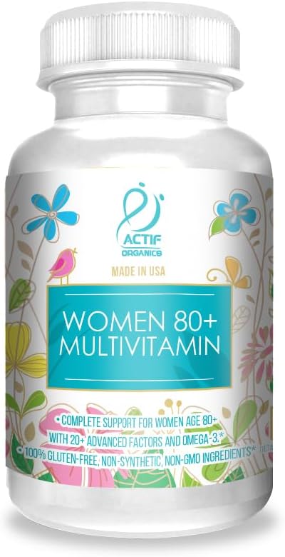 Actif Organic Multivitamin For Women Age 80+ With 20+ Advanced Factors And Omega-3 – Non Gmo, Made In Usa, 90 Count