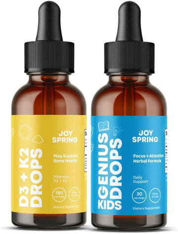 Joyspring Vitamin D3 K2 For Kids May Support Healthy Immune System - Vitamin D For Children And Kids Focus And Attention Supplements Support Healthy Brain Function