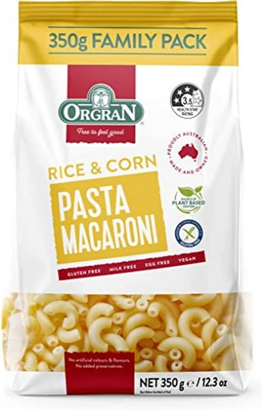 Orgran - Gluten Free Rice & Corn Macaroni | Multiple Size 350G
