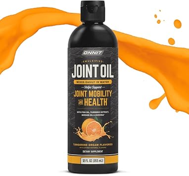 ONNIT Joint Oil - Emulsified Liquid Fish Oil to Support Joint Health and Mobility - Tangerine Flavor (12oz) : Health & Household