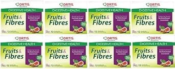 New - Ortis Ortisan Fruit And Fibre Chewable Cubes - 12 Cubes Per Box - Aids Normal Intestinal Transit (8 X 12 Cubes)