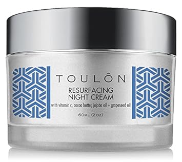 Toulon Night Face Cream For Women - Best Natural Face Moisturizer For Dry Skin With Vitamin C, Cocoa Butter & Grapeseed Oil To Build Collagen, Reduce Fine Lines & Firm Neck And Decollete