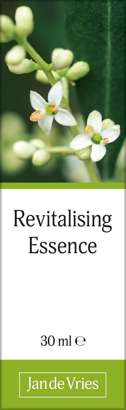 Jan De Vries Revitalising Essence | Flower Essence | Pick-Me-Up | Counter Feelings Of Sluggishness | Contains Peppermint, Olive & Hornbeam | 30Ml