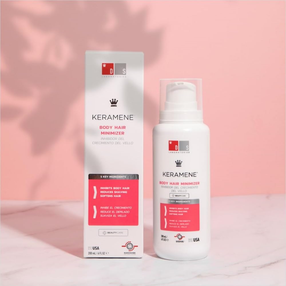 Keramene Hair Growth Inhibitor by DS Laboratories - Hair Inhibitor for Face and Body, Minimize the Need for Shaving, Waxing and Depilating, Slows Hair Regrowth, Paraben Free : Beauty & Personal Care