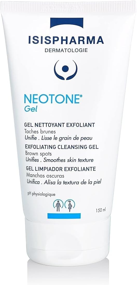Isispharma Neotone Gel - Exfoliating Face Wash - Cleansing Gel For Pigmented Skin - Natural Exfoliating Beads, Salicylic And Ascorbic Acid, Licorice Extract - Made In France