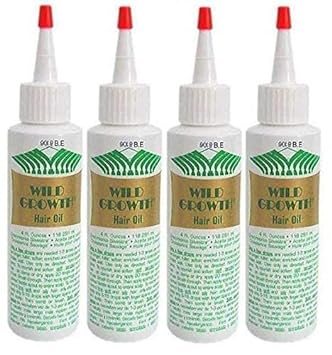 WILD GROWTH HAIR OIL 4 oz Bottle (4 PACK) Detangler/Extender! With Olive oil, Jojoba oil, Coconut oil & more!