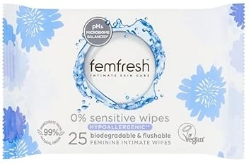 Femfresh 6 X Intimate Hygiene 25 Large Feminine Freshness Wipes : Health & Household