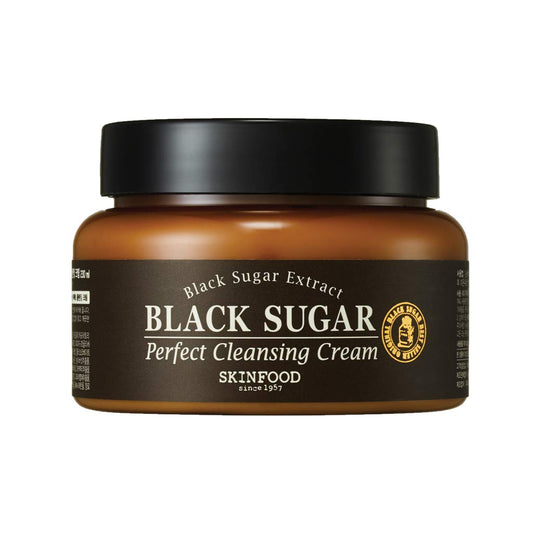 Skinfood Black Sugar Perfect Cleansing Cream For Face 230Ml - Oil Texture Deep Makeup Cleansing - Massage Cream For Smooth And Clear Body Skin - Safe For Men And Women (7.78 Oz)