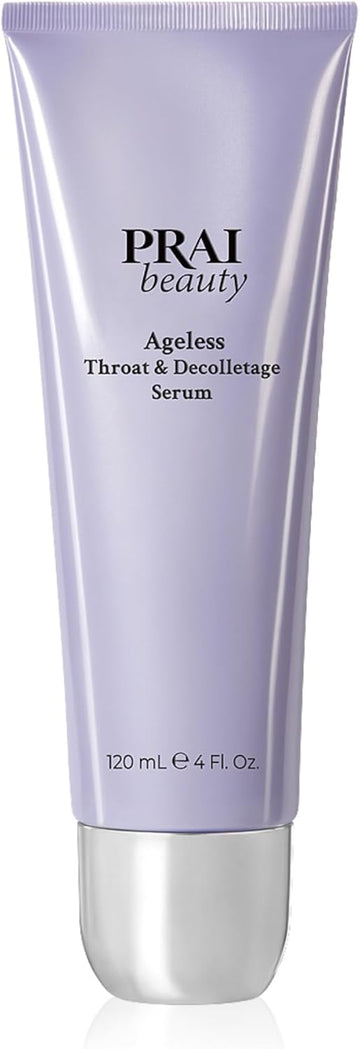 Prai Ageless Throat & Decolletage Serum 120Ml With Rollerball Applicator - Anti-Ageing, Collagen Boosting Skincare - Firms Skin, Smooths Wrinkles, Boosts Collagen, Lifts & Hydrates Neck & Decolletage
