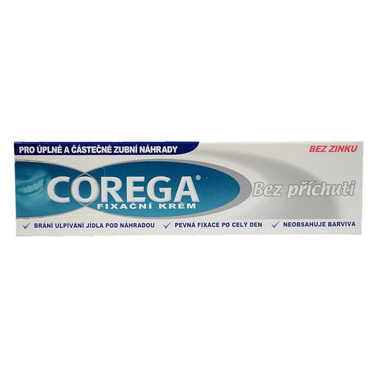 Corega Denture Adhesive Cream Flavorless Zinc Free 40 G : Health & Household