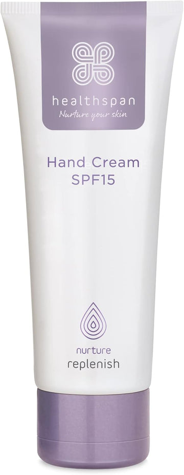 Healthspan Replenish Hand Cream Spf15 (75Ml) | Leaves Hands Soft, Nourished & Protected | Rich & Moisturising Cream For Mature Hands | Protects Against Development Of Age Spots