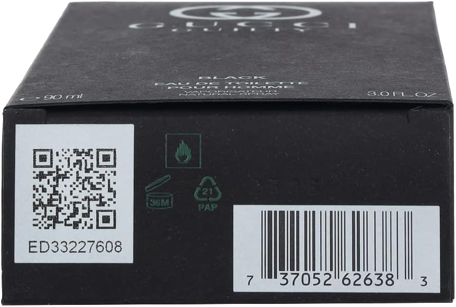 Gucci Guilty Black By Gucci Eau De Toilette Spray 3 Oz For Men
