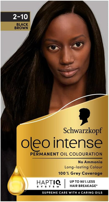 Schwarzkopf Oleo Intense Permanent Oil Colour 4-23 Burgundy Red Hair Dye, 100% Grey Coverage, Conditioner With Haptiq System, Long-Lasting Colour, Ammonia Free Hair Dye