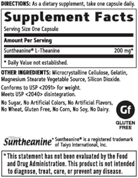 Gnc L-Theanine 200Mg - 60 Capsules | 60 Servings