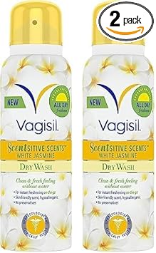 Vagisil Scentsitive Scents Dry Wash Spray For Women, All-Day Freshness, Hypoallergenic, Skin-Friendly White Jasmine Scent, 125 ml (Pack of 2) : Amazon.co.uk: Beauty