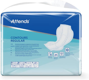 Attends Contours Regular 6 - Large Shaped Incontinence Pads (Pack Of 35)
