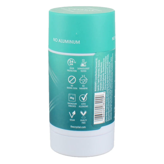 CRYSTAL Magnesium Solid Stick Natural Deodorant, Non-Irritating Aluminum Free Deodorant for Men or Women, Safely and Effectively Fights Odor, Baking Soda Free, Cucumber + Mint, 2.5 Oz (Pack of 2)