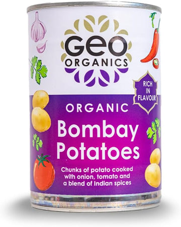 Geo Organics Bombay Potatoes 400G (Pack Of 1) | All-Organic, Vegan & Flavorful | Quick & Aromatic Bombay Potato | Tasty Bombay Potatoes Perfect For Any Meal Or Snack!