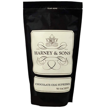 Harney & Sons Chai Supreme Tea Sachets In Bulk Bag, Chocoate 50 Count
