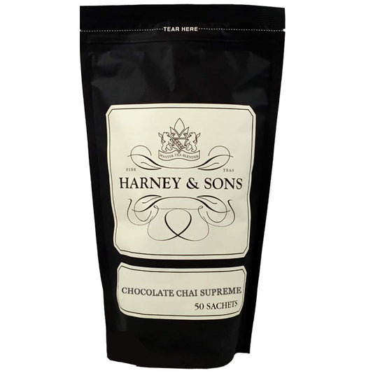 Harney & Sons Chai Supreme Tea Sachets In Bulk Bag, Chocoate 50 Count
