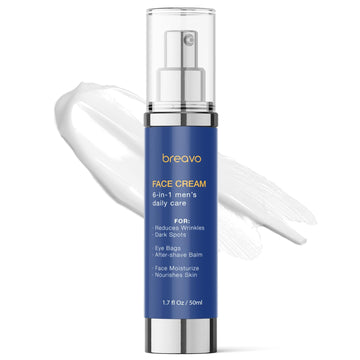 6 In 1 Mens Face Moisturizer: Face Cream For Men - Mens Face Moisturizer-Eye Bags Treatment & Face Lotion For Men, Mens Anti Aging Cream, Wrinkles Cream, After Shave Lotion For Men -1.7 Oz