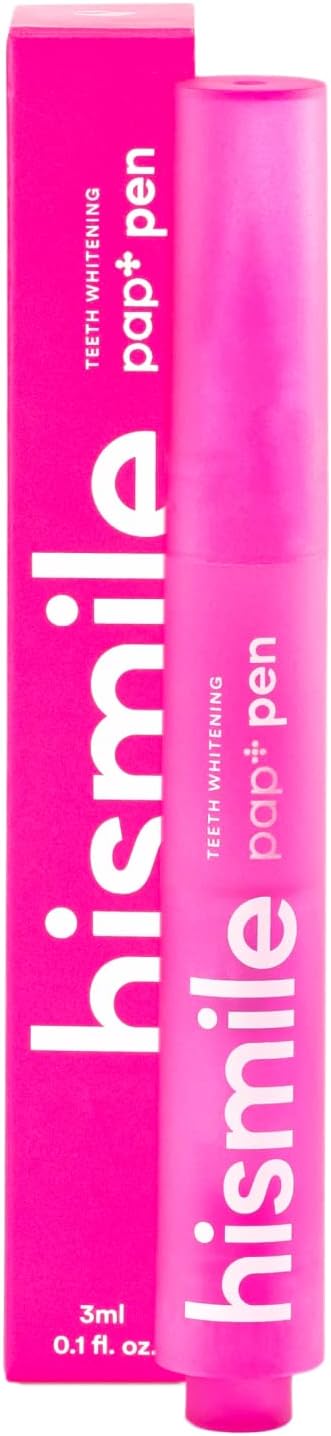 Hismile Pap+ Whitening Pen, Tooth White Pen, Peroxide-Free Teeth Whitened, Sensitivity Free, Tooth Lightening Stick, Whitening Hard To Reach Places