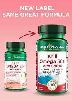 Purity Products - Krill Omega 50+ with CoQ10, 60 Dietary Supplement So